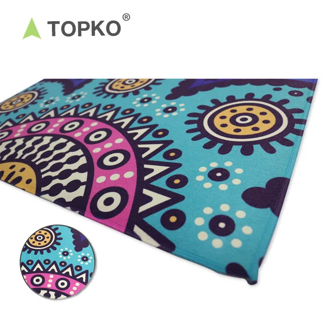 100% Grippy Microfiber Yoga Towel with Custom Printing(no silicon dot)