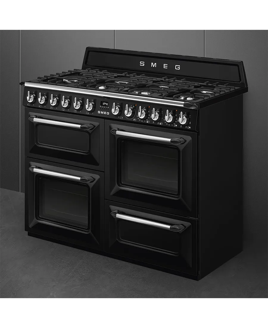 110cm Victoria Traditional Dual Fuel Range Cooker | Black