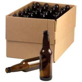 12 oz Beer Bottles -  Amber Glass - Case of 24