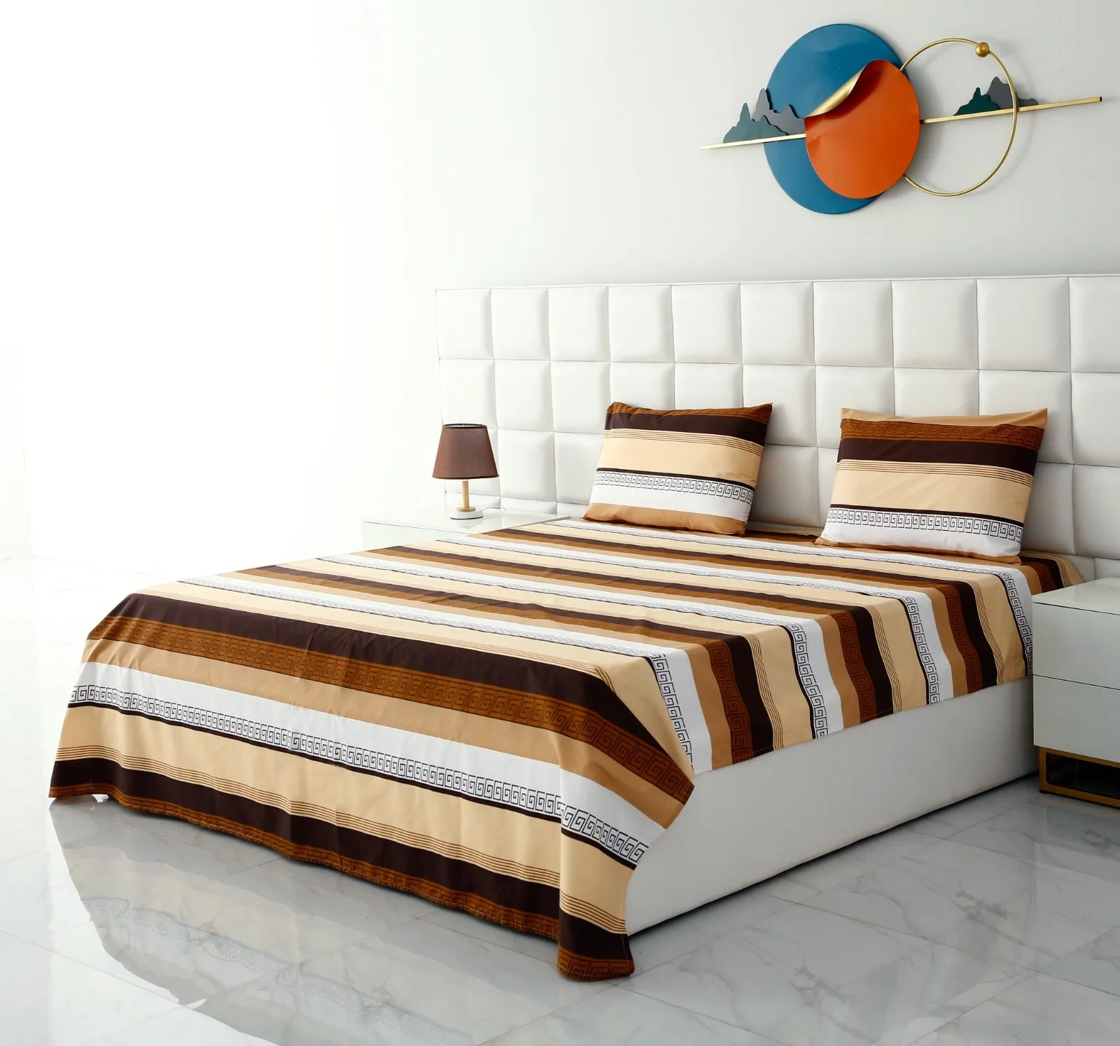 3 PCs Double Bed Sheet -DB206