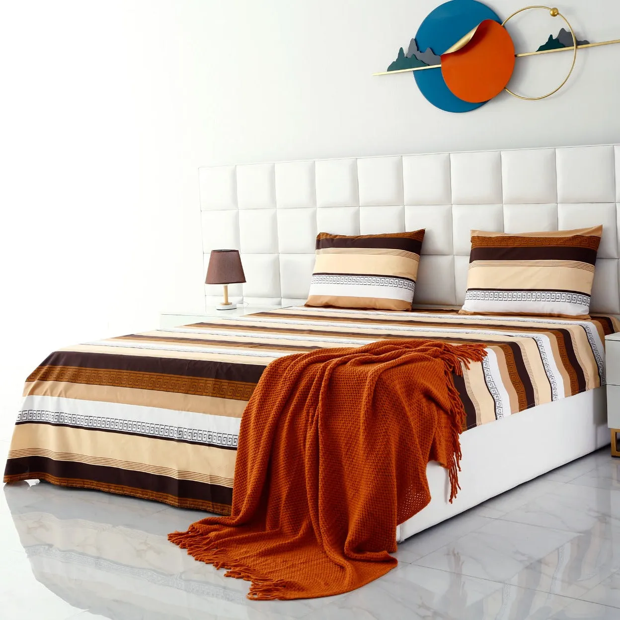 3 PCs Double Bed Sheet -DB206