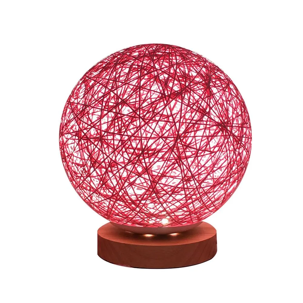 3D USB Charging LED Rattan Moon Night Light Moonlight Table Desk  Lamp