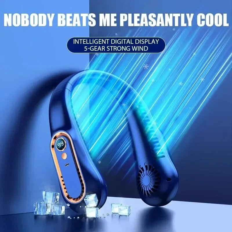 50% Discount on Checkout-Stay Cool and Hands Free with the Portable  Rechargeable Neck Fan