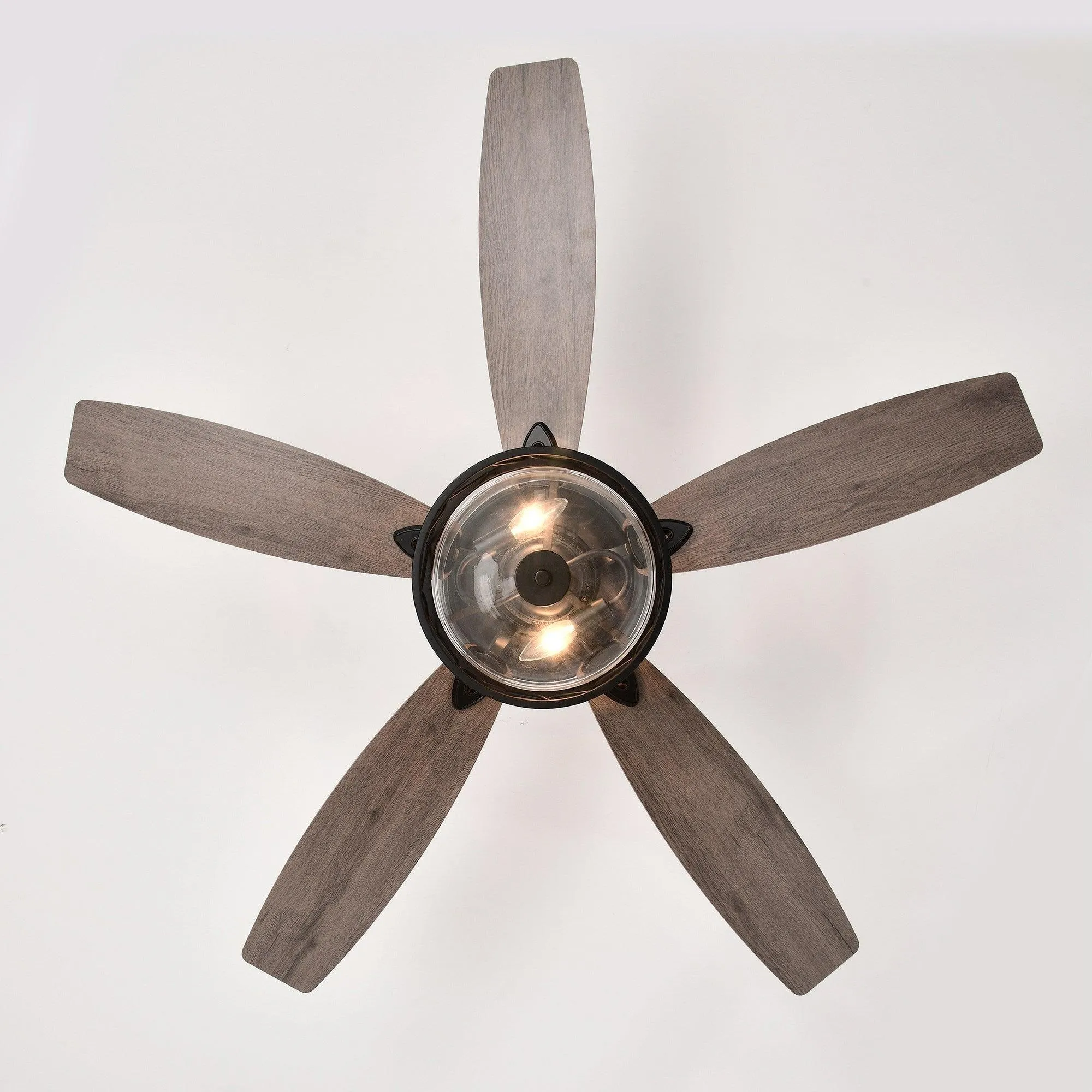 52" Nilgril Farmhouse Downrod Mount Reversible Ceiling Fan with Lighting and Remote Control