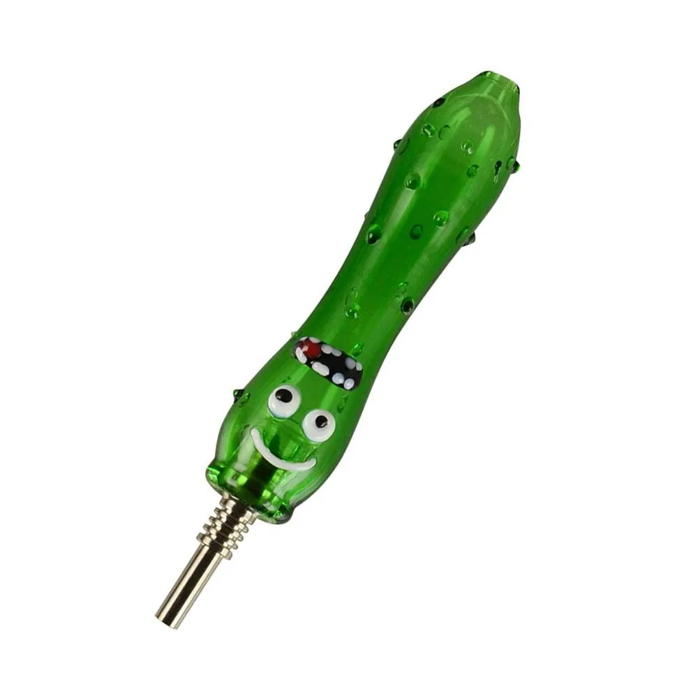 5.5" Pickle Glass Dab Straw