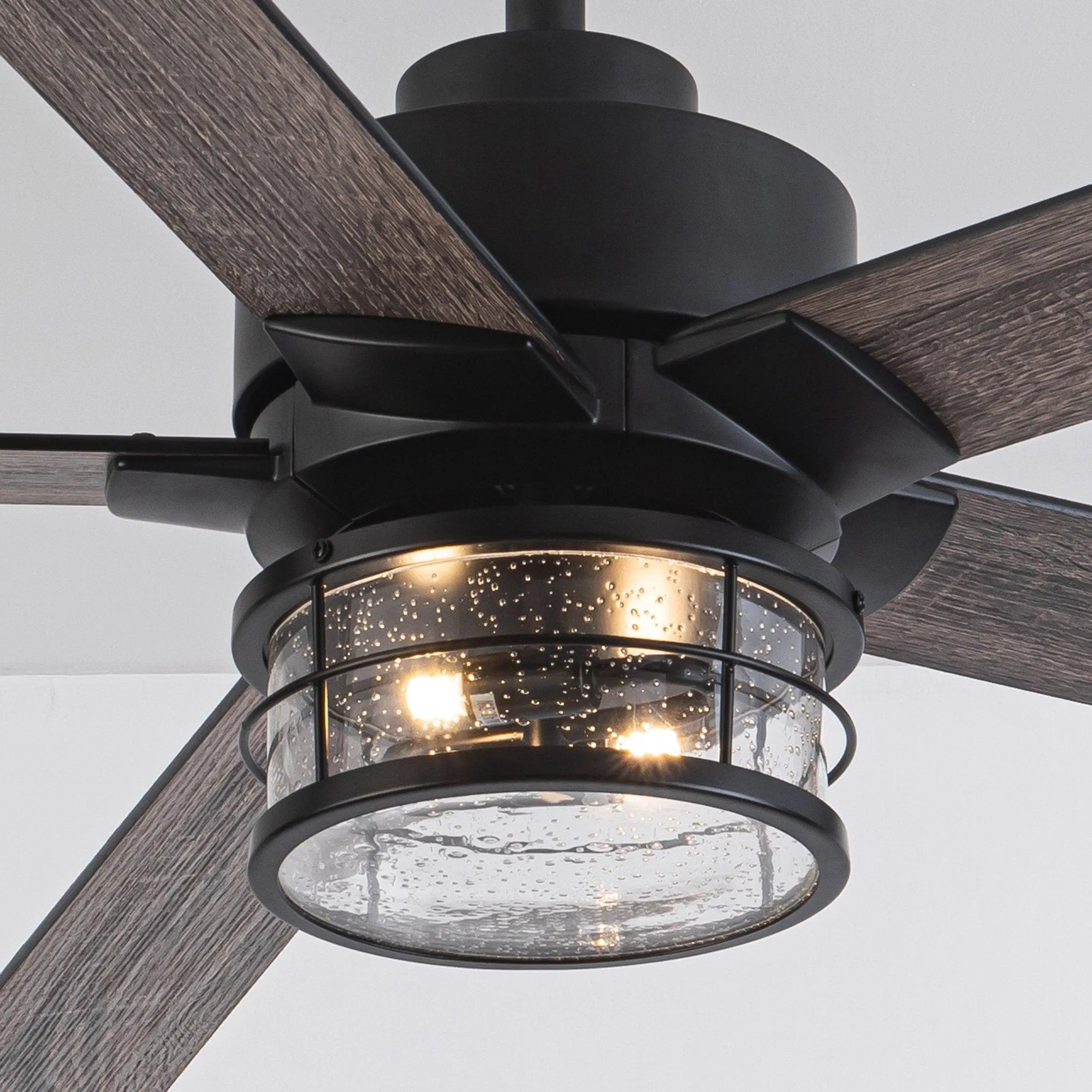 65" Modern Reversible Ceiling Fan with Lighting and Remote Control