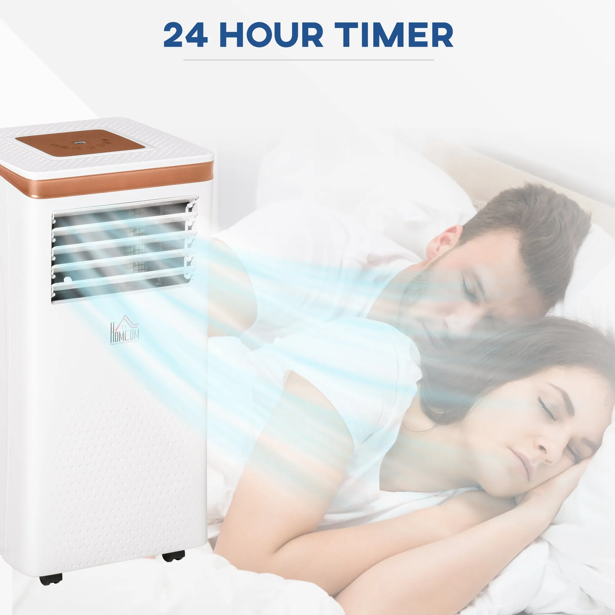 7000 BTU 4-In-1 Compact Portable Mobile Air Conditioner Unit Cooling Dehumidifying Ventilating w/ Fan Remote LED Display 24 Hr Auto Shut-Down