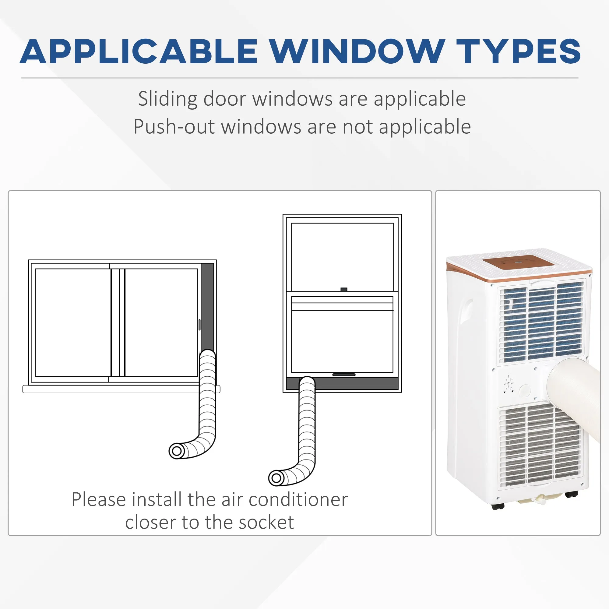 7000 BTU 4-In-1 Compact Portable Mobile Air Conditioner Unit Cooling Dehumidifying Ventilating w/ Fan Remote LED Display 24 Hr Auto Shut-Down