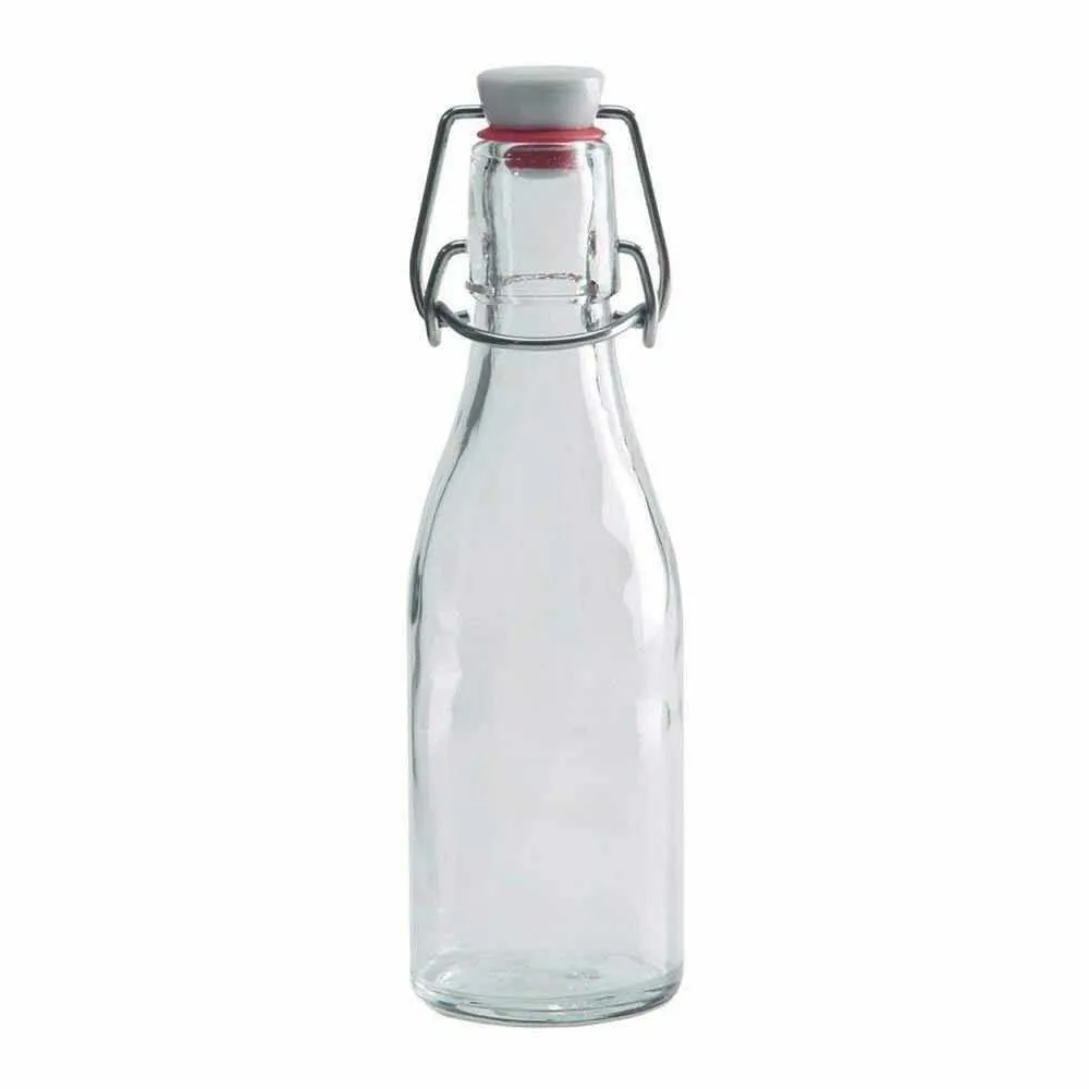 8.5 oz Swing Top Glass Bottle with Stainless Steel Wire Air Tight Leakproof Seal for Vanilla Extract