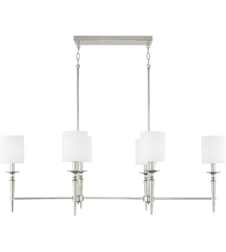 ABBIE 6 LIGHT ISLAND, POLISHED NICKEL