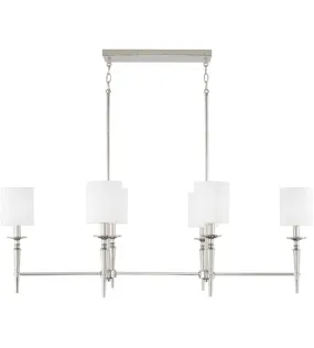 ABBIE 6 LIGHT ISLAND, POLISHED NICKEL