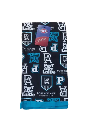 AFL Team Supporter Cotton Tea Towel - Port Adelaide Power - 40cm x 60cm