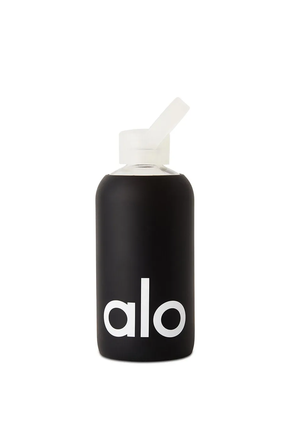 Alo Glass Water Bottle - 500mL - Black