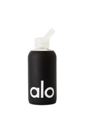 Alo Glass Water Bottle - 500mL - Black