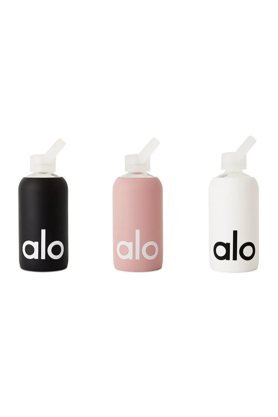 Alo Glass Water Bottle - 500mL - Bone