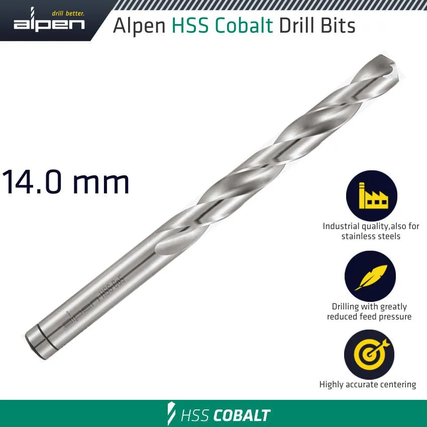 ALPEN HSS COBALT BULK DIN 338 RN,  14.0 ALP6130140