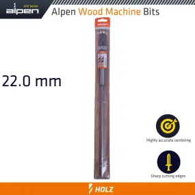 ALPEN WOOD MACHINE DRILL BIT 22MM X 400MM ALP5522