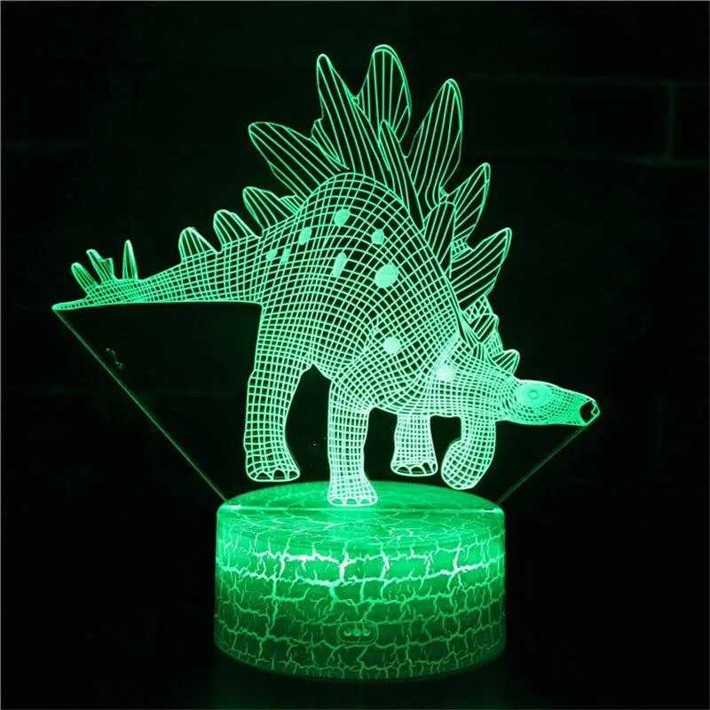 Anime for Dinosaur 3D Model Cartoon Character Night Light Giant Mouth Dragon LED USB Table Lamp Children's Bedroom Birthday Gift