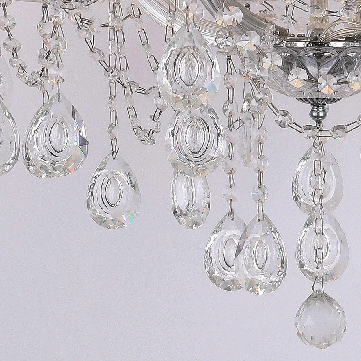 ANKUR 15 LIGHTS SPARKLE CLEAR CRYSTAL CHANDELIER