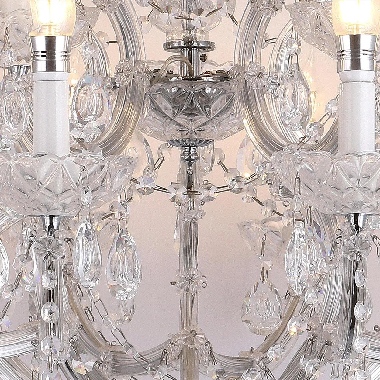 ANKUR 15 LIGHTS SPARKLE CLEAR CRYSTAL CHANDELIER