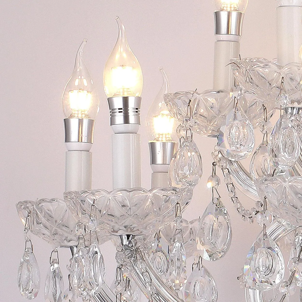 ANKUR 15 LIGHTS SPARKLE CLEAR CRYSTAL CHANDELIER