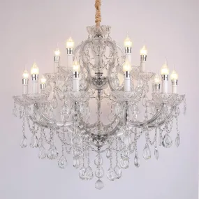 ANKUR 15 LIGHTS SPARKLE CLEAR CRYSTAL CHANDELIER