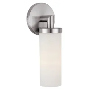 Aqueous Wall Sconce & Vanity Light, Brushed Steel