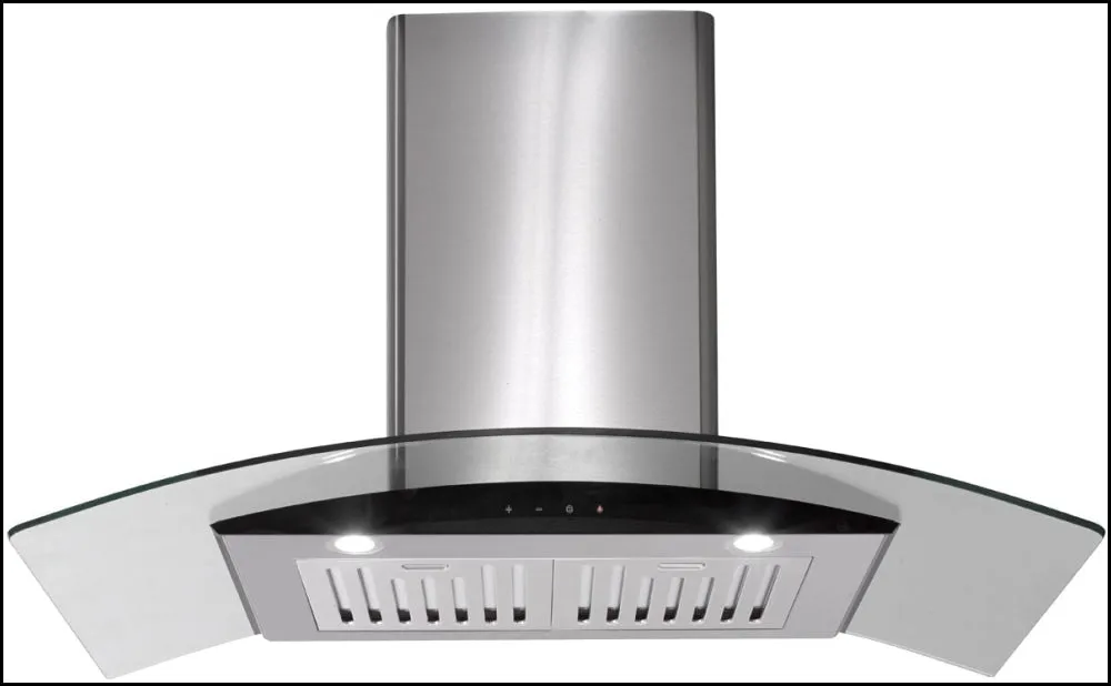 ARC A-RGT9 90cm Curved Glass Canopy Rangehood