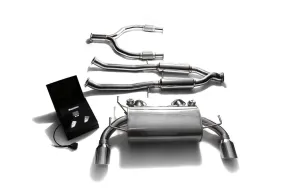 ARMYTRIX Stainless Steel Valvetronic Catback Exhaust System Dual Chrome Silver Tips Nissan 370Z 2009-2020