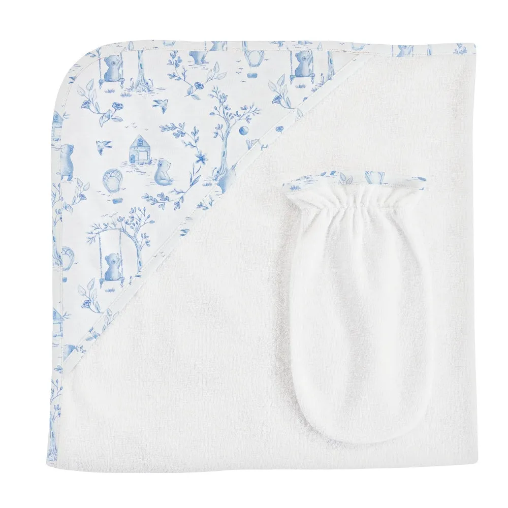 Baby Club Hooded Towel W/Mitt Set 5102