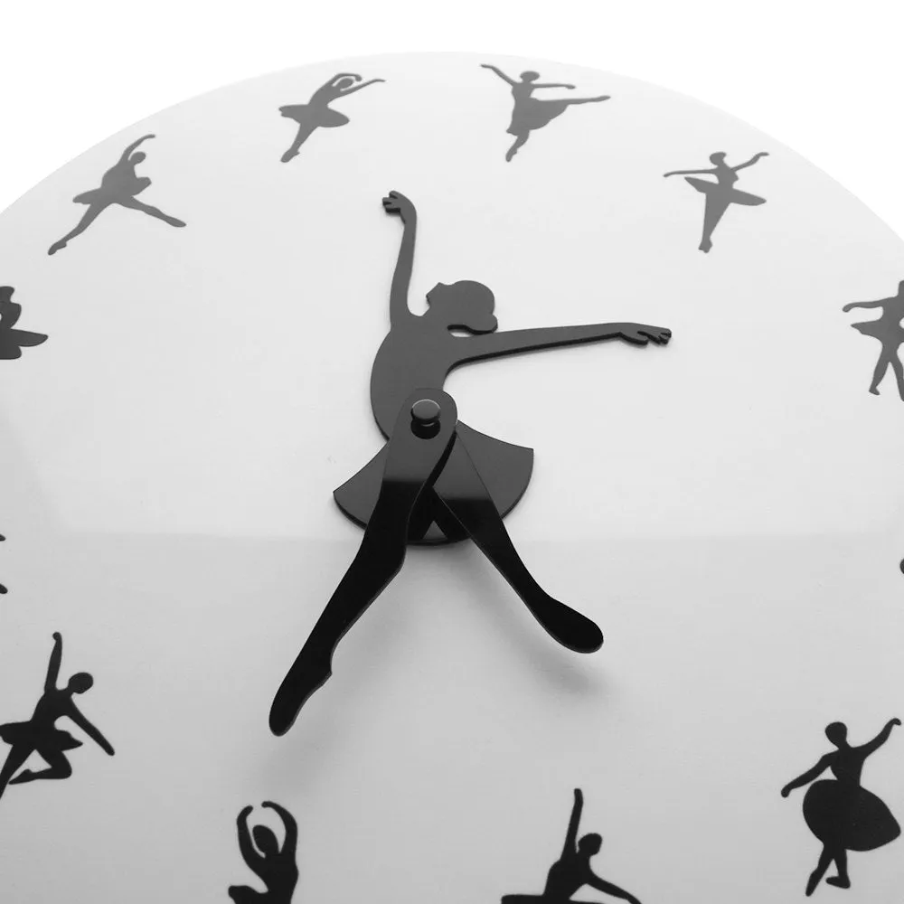 Ballet Dancer Ballerina Wall Clock Novelty Funny Wall Clock Dance Home Room Fan Art Decor Gift For Dancing Teacher Dance Lovers