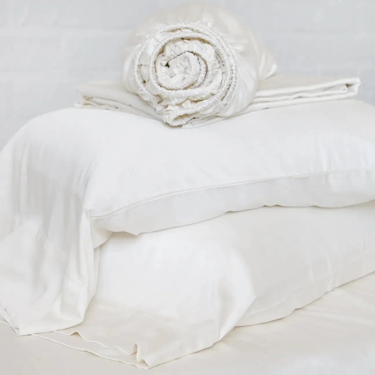 Bamboo Sateen Sheet Set - Ivory