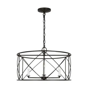 Beatrix 22 in. 4 lights Chandelier Iron finish