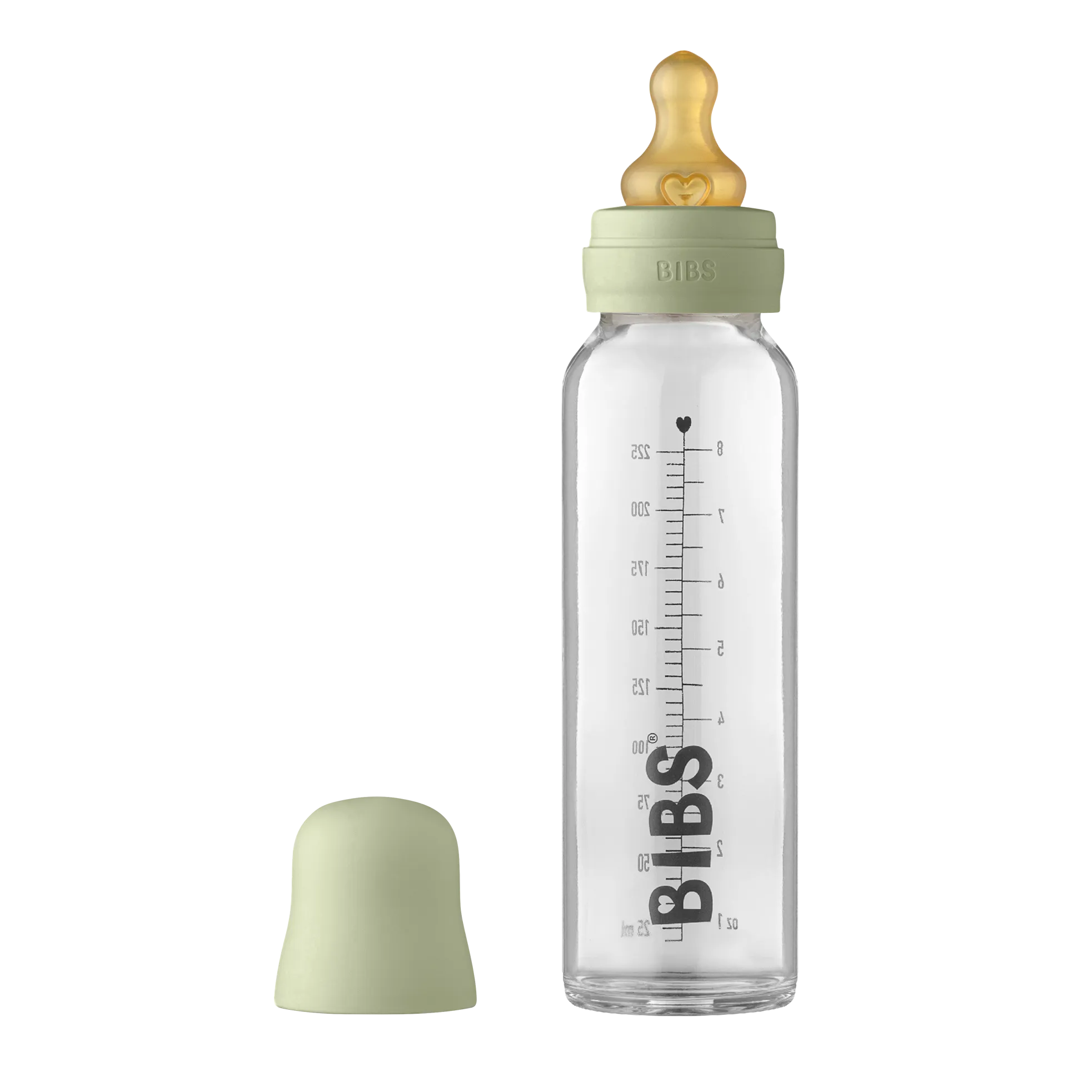 Bibs Glass Bottle Set 225ml - Sage