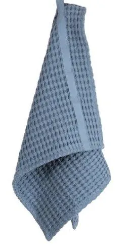 Big Waffle Hand Towel - Grey Blue