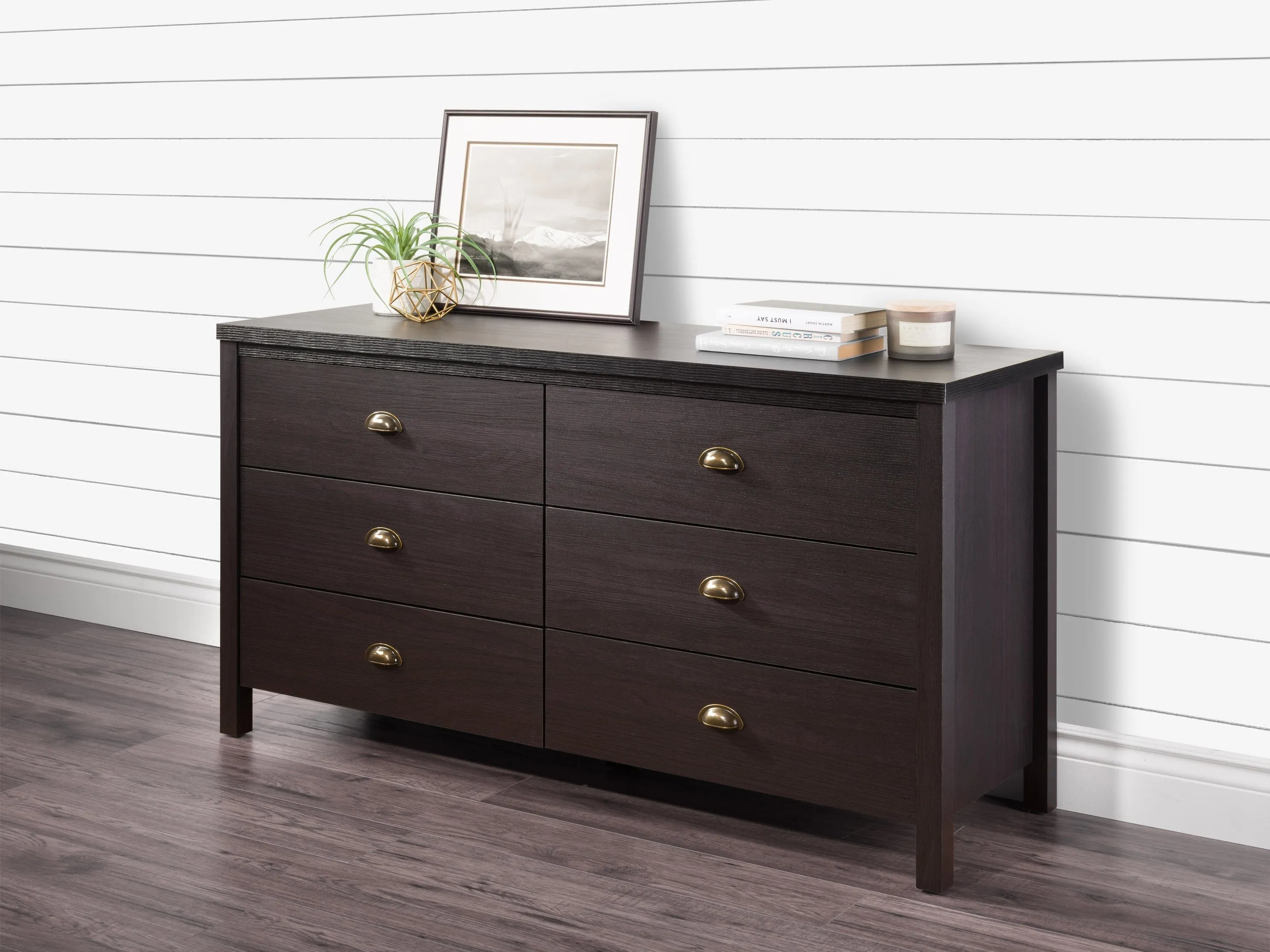 Black 6 Drawer Dresser