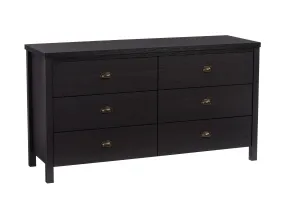 Black 6 Drawer Dresser