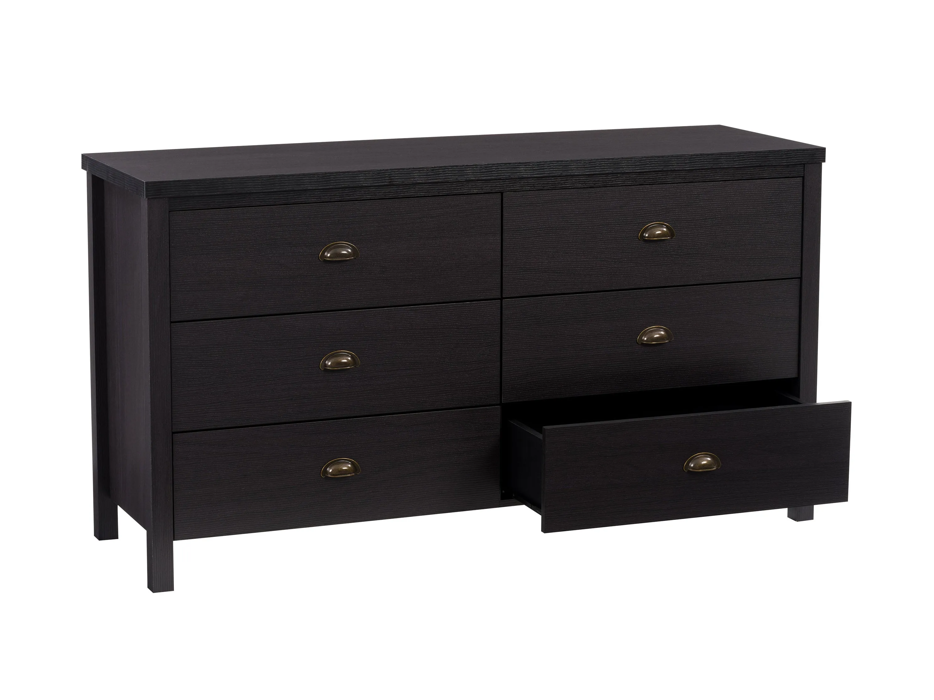 Black 6 Drawer Dresser