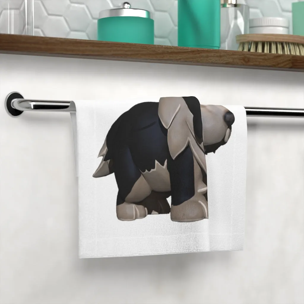 Black Dog Face Towel