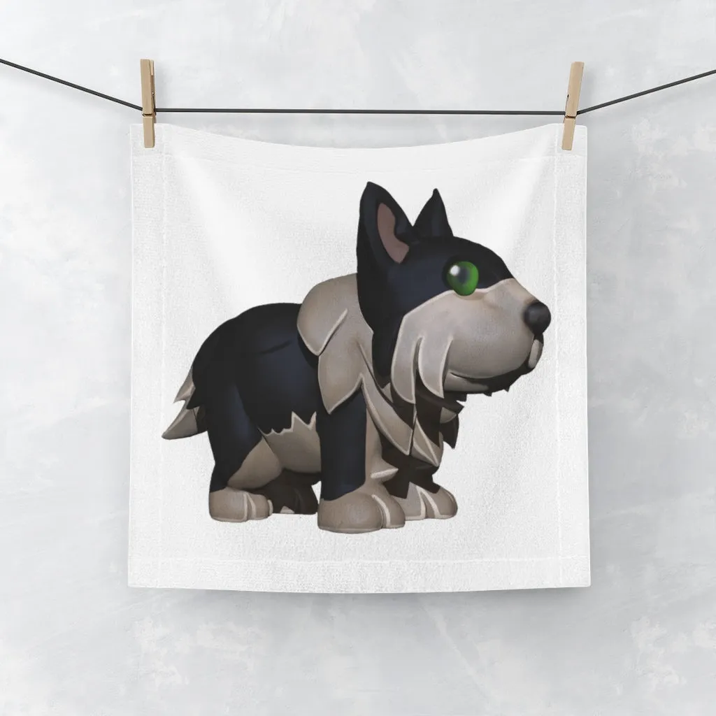 Black Dog Face Towel