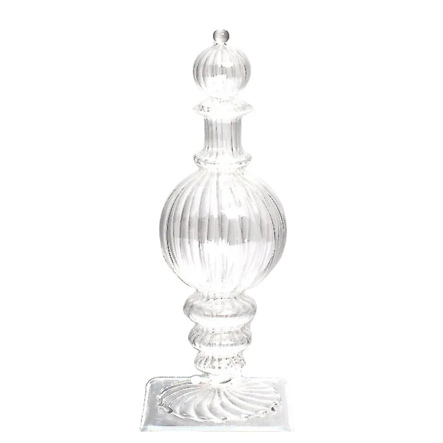 Blown glass shaped krafter's bottle with Stopper - Small