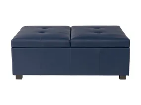 Blue Deluxe Storage Ottoman