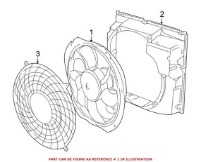 BMW Auxiliary Cooling Fan Assembly 64546905617