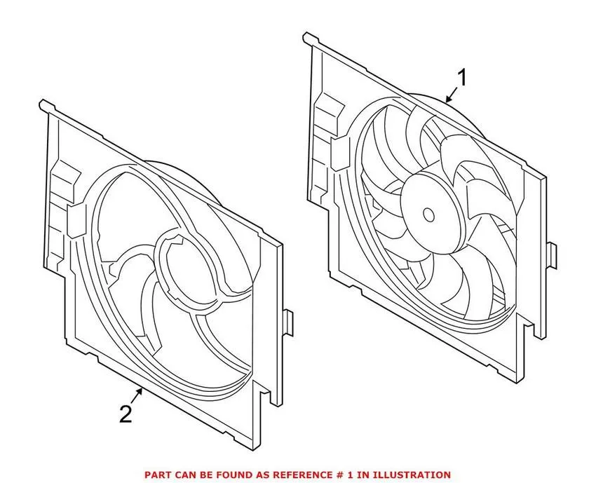 BMW Engine Cooling Fan Assembly 17428641965