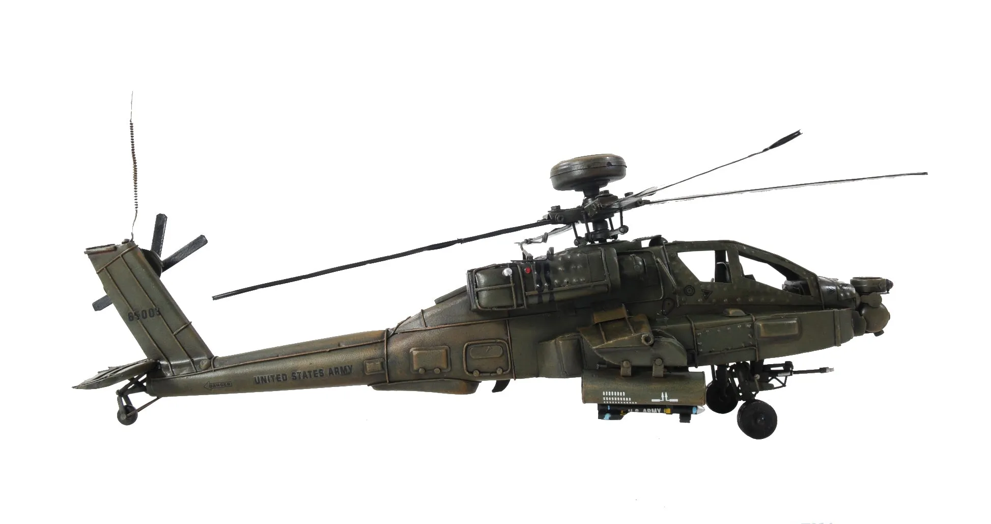 Boeing AH-64 Apache US Army’s Primary Attack helicopter Deck Top Metal Model