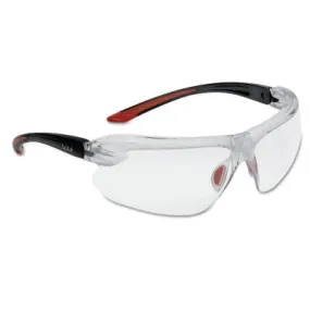 Bolle IRI-s Series Safety Glasses, Clear Polycarbonate Lenses, Red/Black, 2 Diopter, 40188