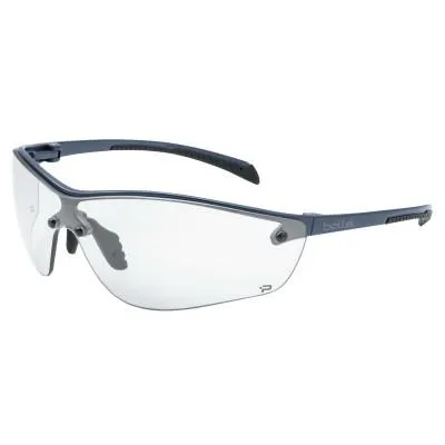 Bolle SILIUM  Series Safety Glasses, Clear Lens, Platinum Anti-Fog/Anti-Scratch, 40237