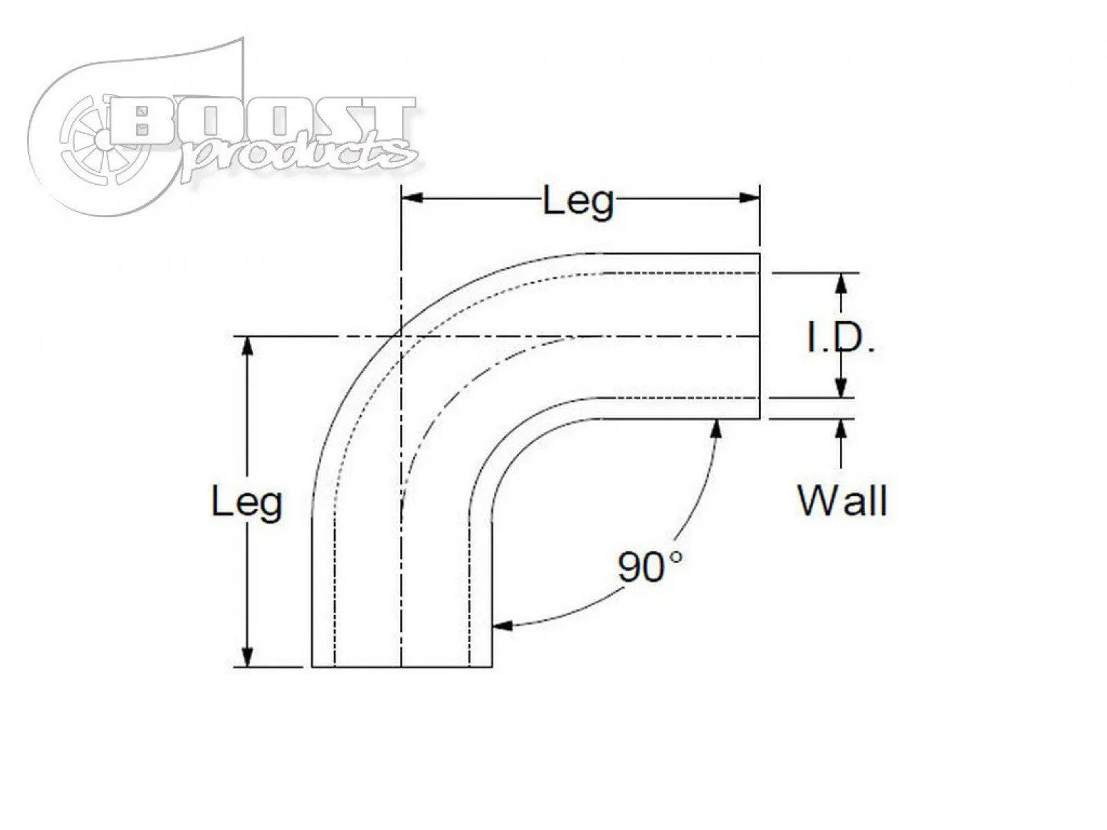 BOOST Products Silicone Elbow 90 Degrees, 16mm (5/8") ID, Black