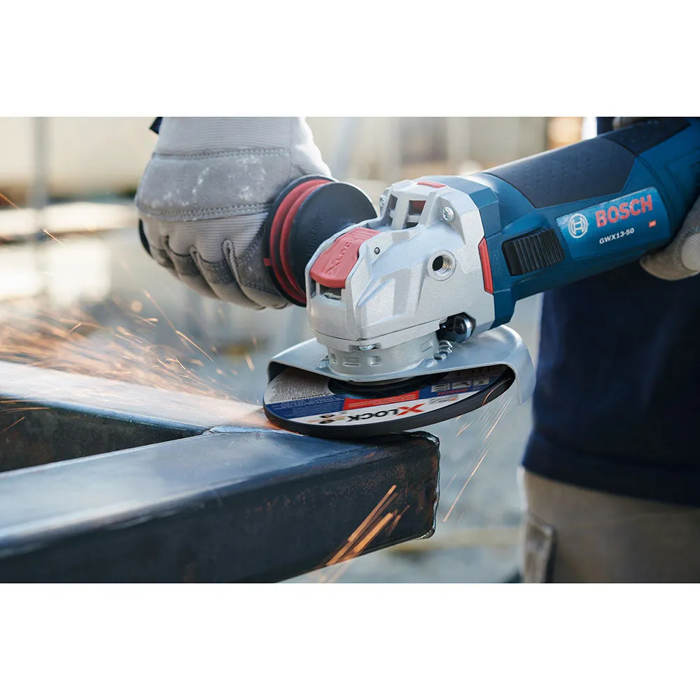 Bosch GWX10-45DE 4-1/2" 10A X-Lock Ergonomic Angle Grinder with No Lock-On Paddle Switch