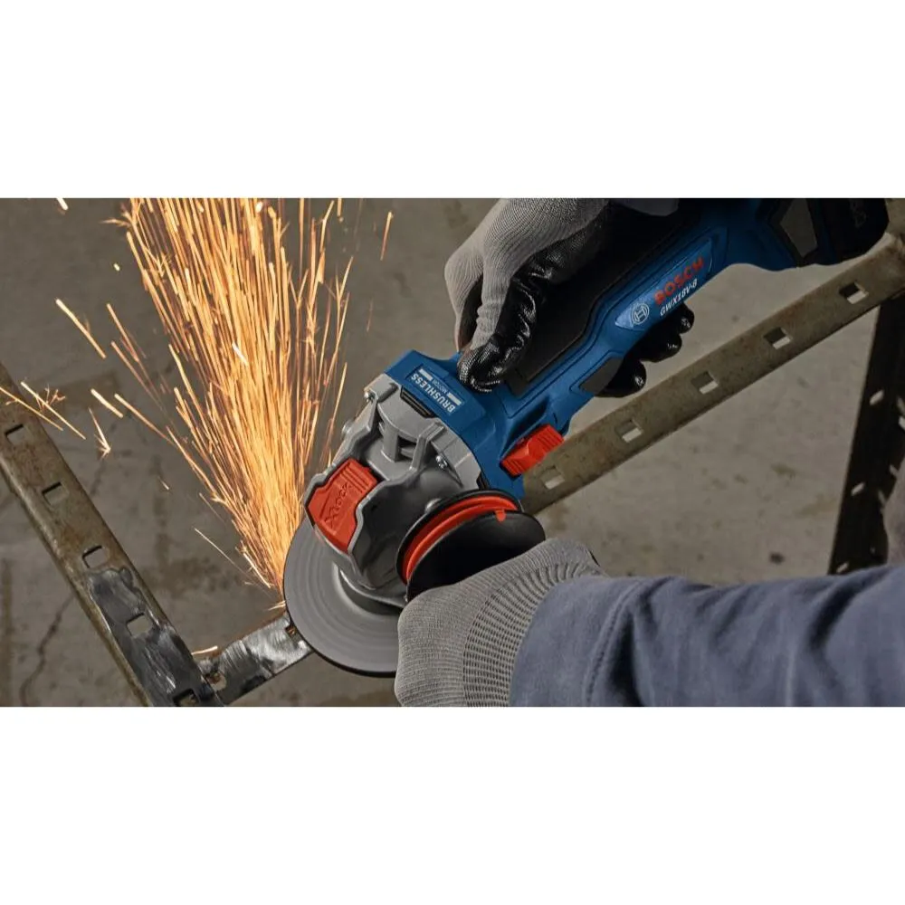 Bosch GWX18V-8B15 18V X-LOCK Brushless 4-1/2 In. Angle Grinder Kit with (1) CORE18V 4 Ah Advanced Power Battery